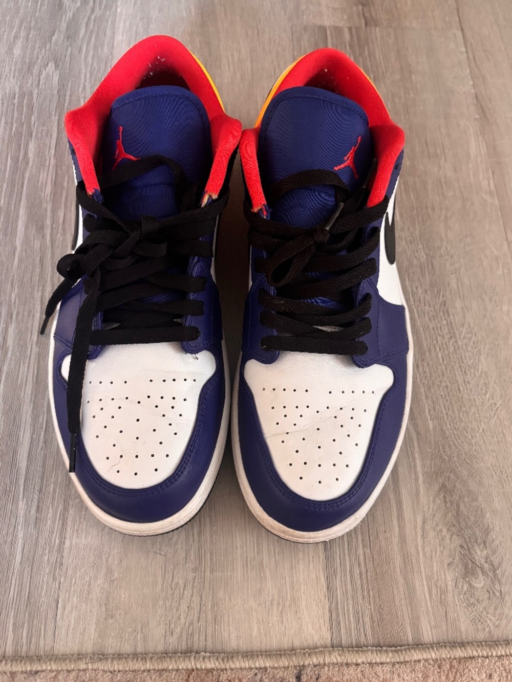 Nike Air Jordan 1 Low (Size 11) – Multi Color / Lakers Style